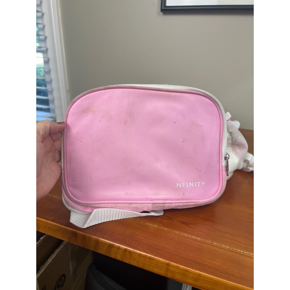 Nfinity Cheer Backpack Pink White Rhinestone Logo with Removable Pouch Kids - Picture 6 of 13